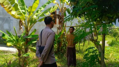 Ketahanan Pangan, Polisi Motivasi Warga Manfaatkan Pekarangan Rumah di Desa Perampuan