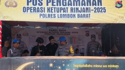 Pengawasan Ketat Personel Operasi Ketupat Rinjani 2025 di Lombok Barat Digencarkan