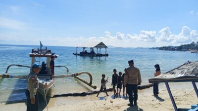 Patroli Rutin Polsek Sekotong Amankan Obyek Wisata di Lombok Barat