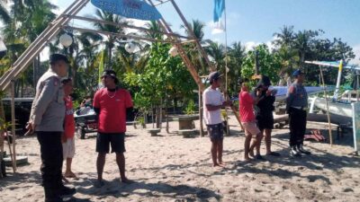 Patroli Rutin Polsek Batulayar Jaga Kondusifitas Wisata Senggigi