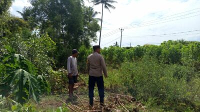 Bhabinkamtibmas Sekotong Barat Dukung Ketahanan Pangan Warga