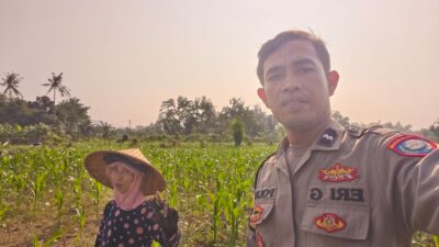 Program Ketahanan Pangan Diperkuat Lewat Kunjungan Polsek Lembar ke Petani