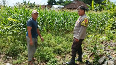 Polres Lombok Barat Dorong Ketahanan Pangan Desa Jembatan Gantung