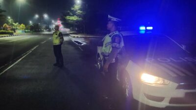 Patroli Malam Polres Lombok Barat Menjaga Ketertiban dan Keamanan di Jalur Utama