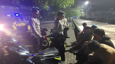 Polsek Gerung Jaga Malam, Wujudkan Rasa Aman Warga Lombok Barat